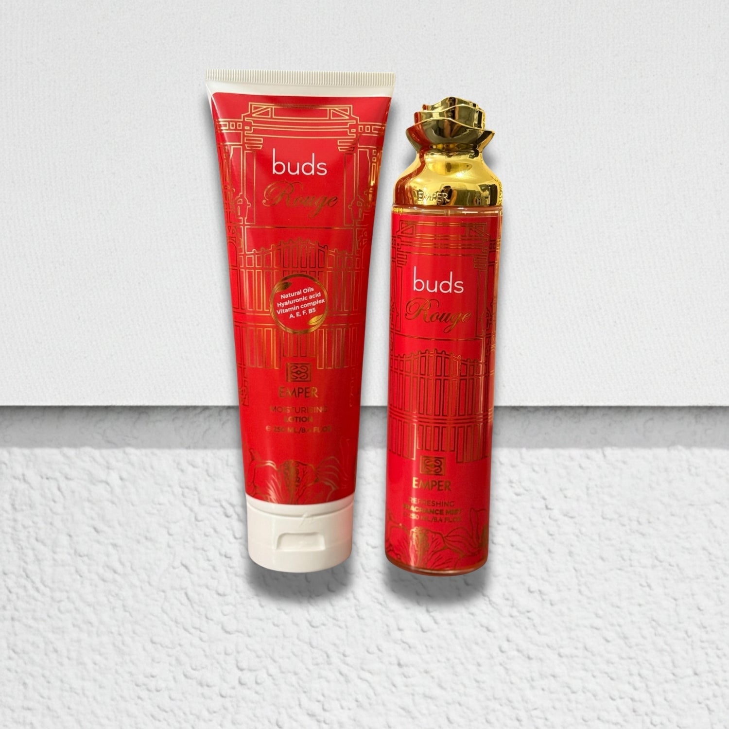 Buds Rouge by Emper Gift Set - Fragrance Mist & Moisturizing Lotion (250ml)