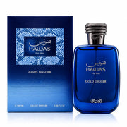 Rasasi Hawas Gold Digger for Men Eau de Parfum 100 ml box and bottle
