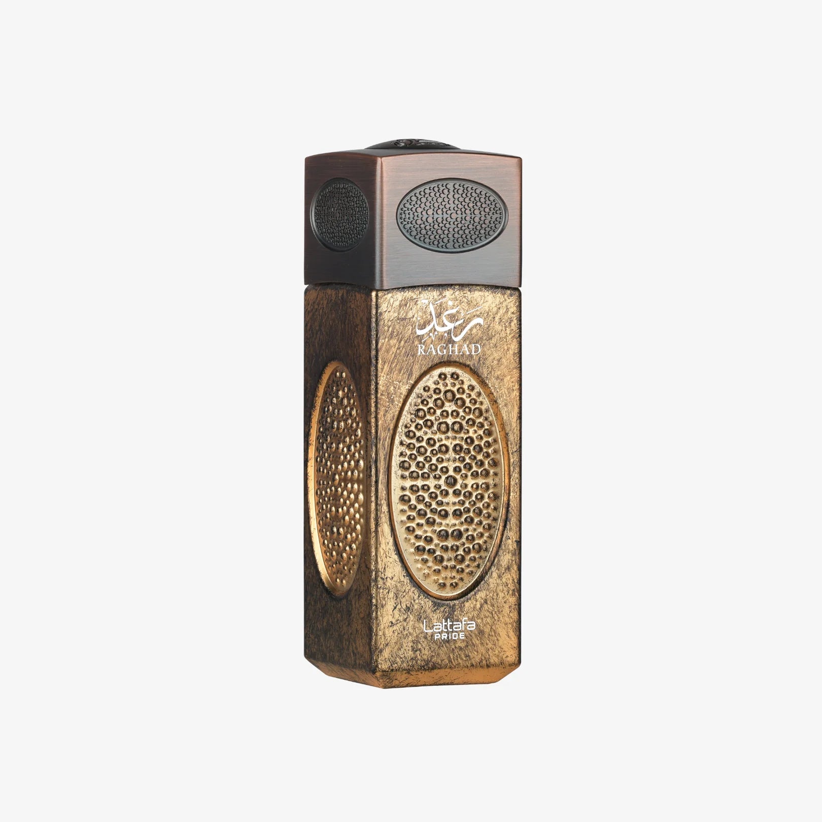Lattafa Pride Raghad 100 ml perfume bottle detail
