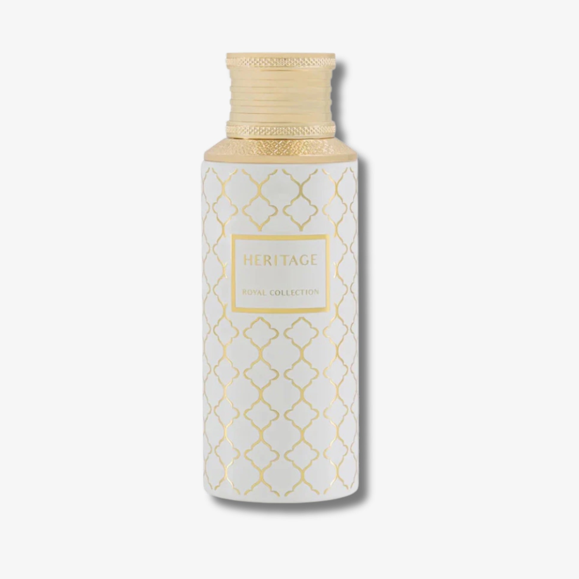 Bottle with decorative label on a white background