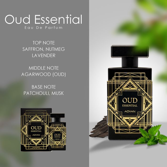 Adyan Oud Essential Extrait De Parfum Unisex 100mL (3.4Oz) Gift Set - Ezenzia