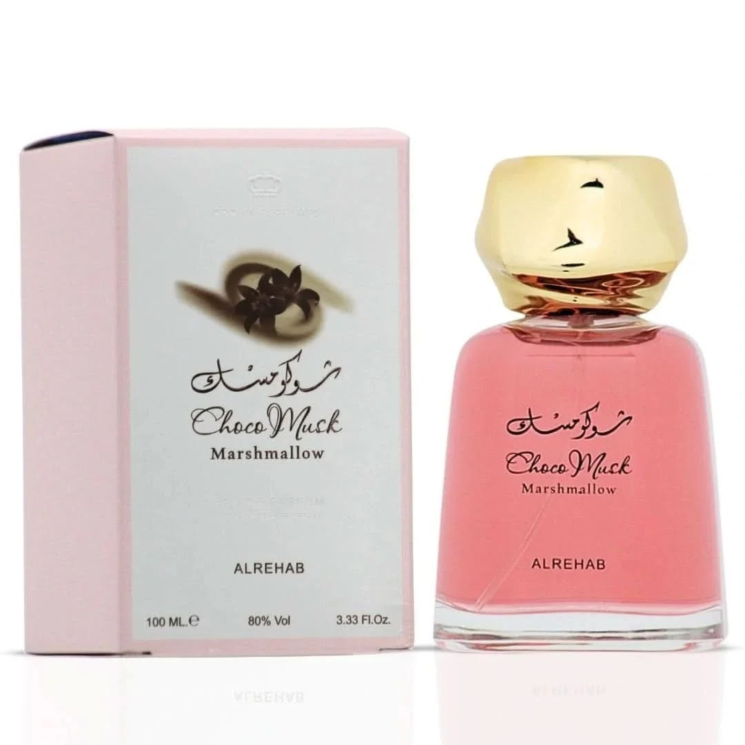 Al Rehab Choco Musk Marshmallow Eau de Parfum 100ml (3.4 oz) unisex bottle and box