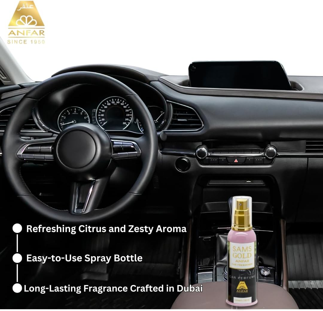 Anfar Sams Silver Premium Car Perfume 100ml Eau De Parfum - Ezenzia