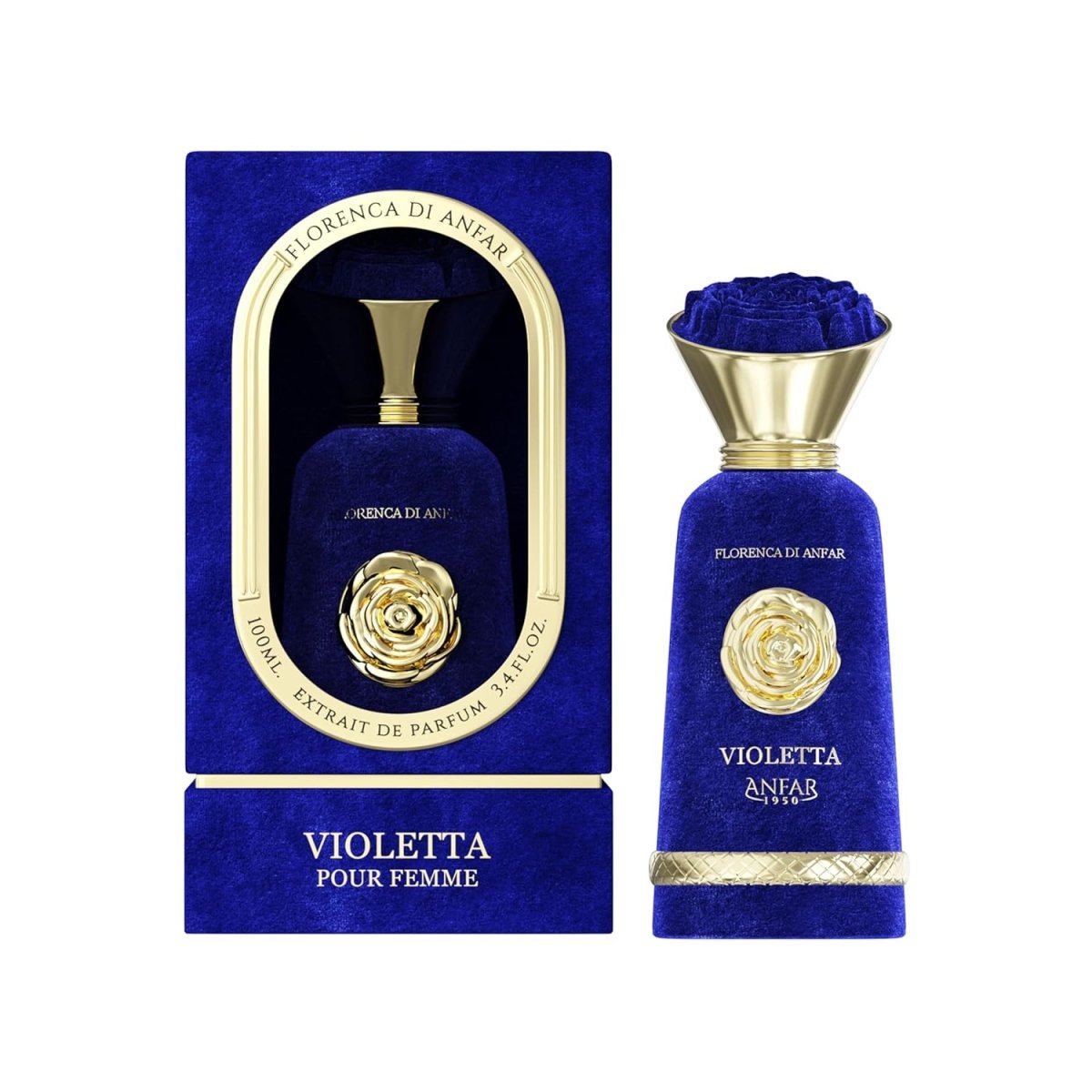 Anfar Violetta Extrait De Parfum for Women 100ml 3.4Oz 1950 - Ezenzia