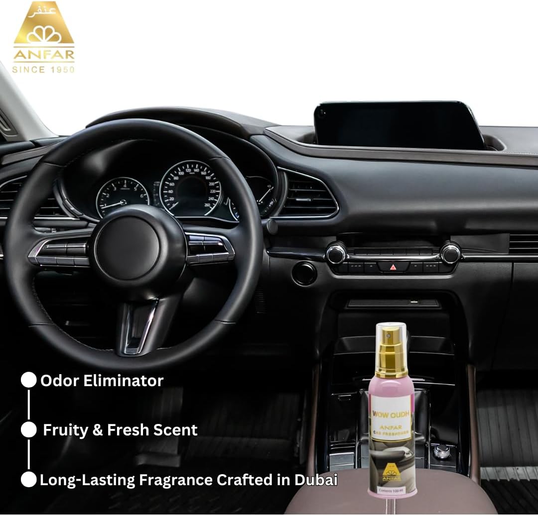 Anfar Wow Oudh Premium Car Perfume 100ml Eau De Parfum - Ezenzia