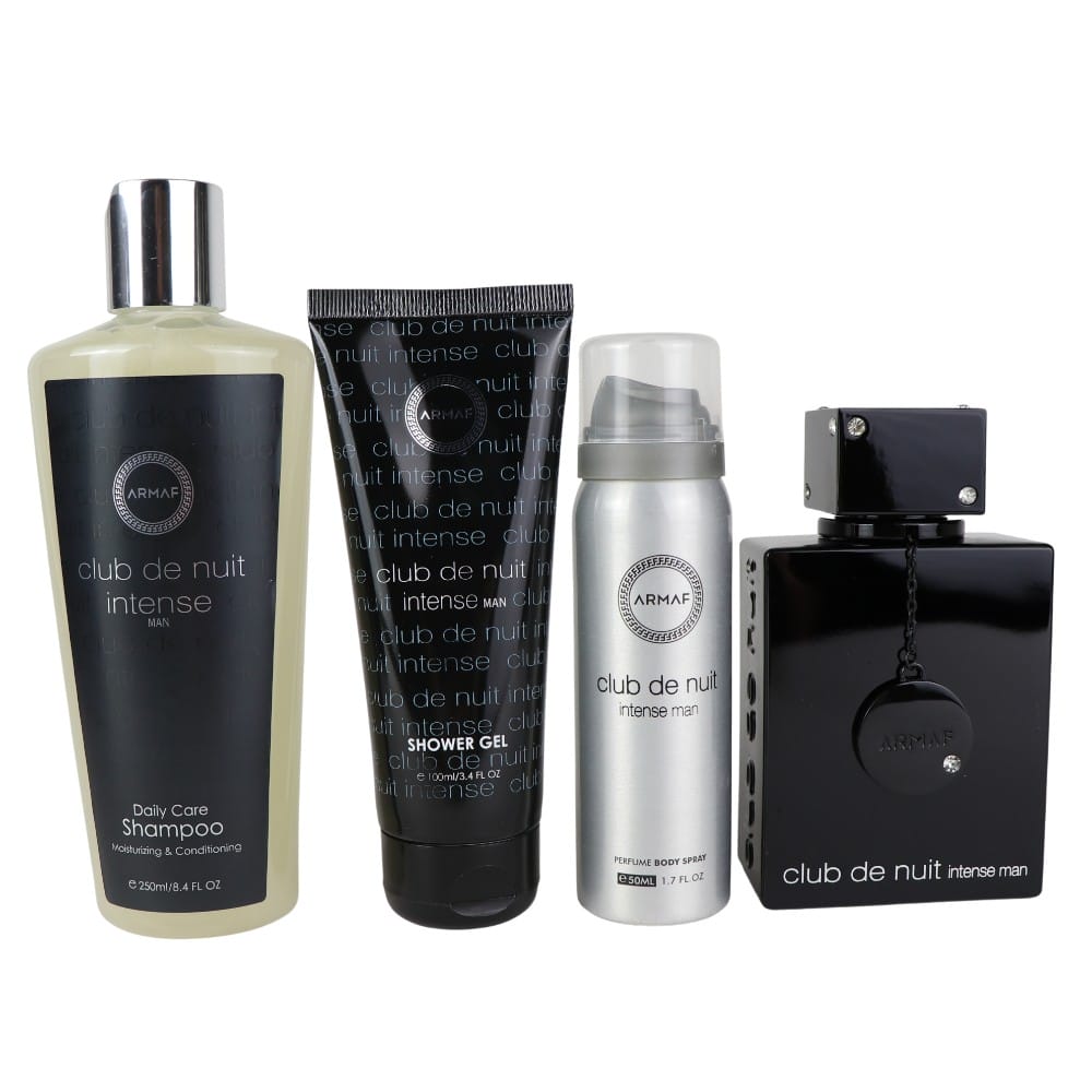 Armaf Club De Nuit Intense Man EDP Gift Set of 4 pcs. 3.4oz - Ezenzia