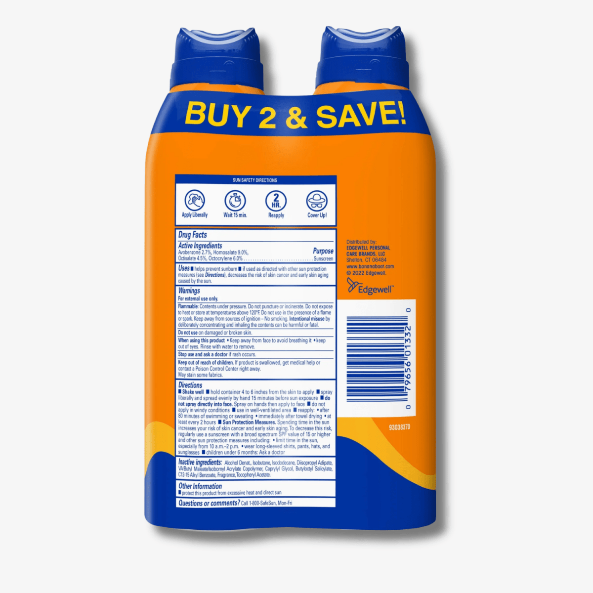 Banana Boat Sport Ultra SPF 50 Pack of 2 6oz - Ezenzia