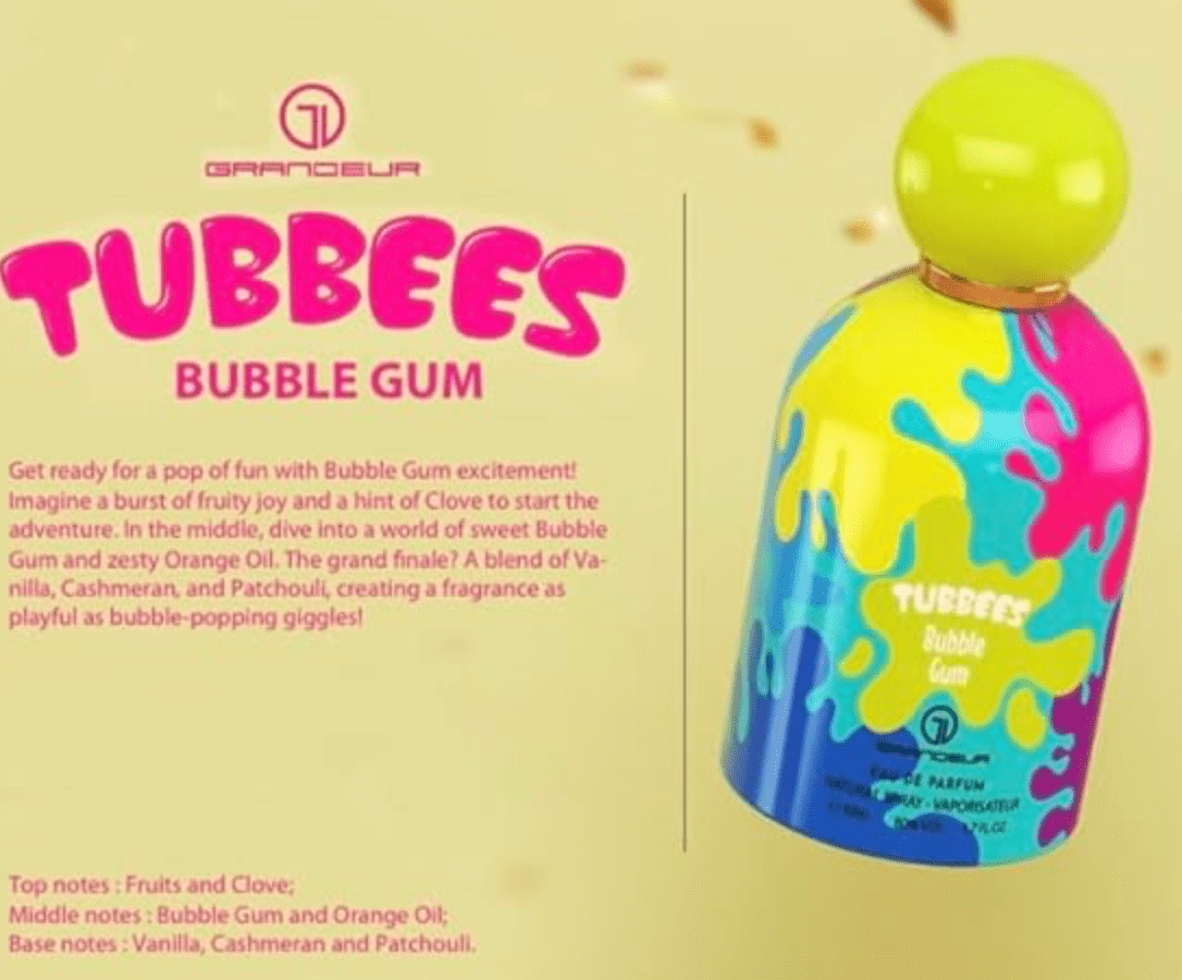 Grandeur Tubbees Bubble Gum Eau De Parfum 1.7oz - Ezenzia