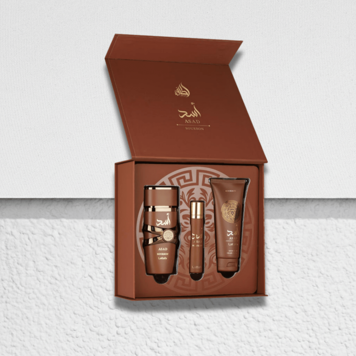 Lattafa Asad Bourbon 3 pcs Giftset Gift Set - Ezenzia