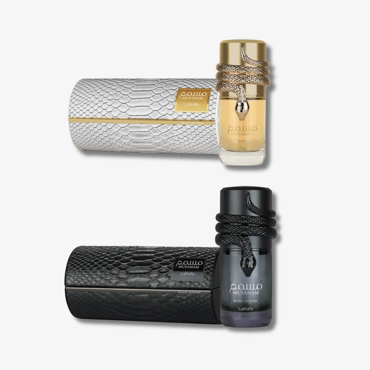 Lattafa Musamam White Intense EDP 100ml + Musamam Black Intense EDP 100ml - Ezenzia