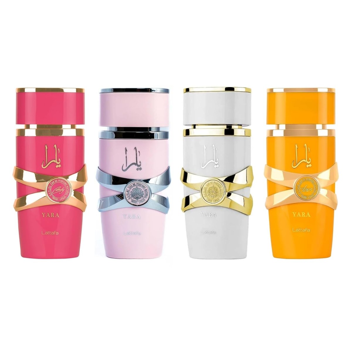 Lattafa Yara by Lataffa Eau De Parfum Pack of 4 ( Yara + Yara Candy + Yara Tous + Yara Moi) Gift Set - Ezenzia