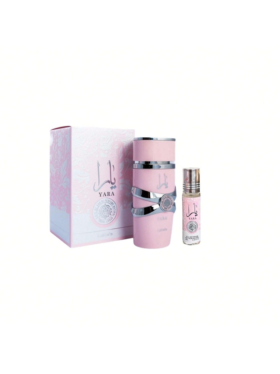 Lattafa Yara EDP 100Ml + Yara roll on 10Ml 0.34Oz for Women - Ezenzia
