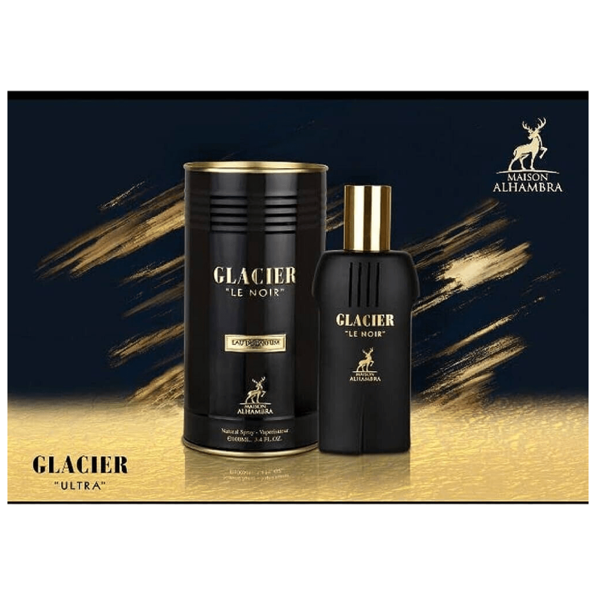 Maison Alhambra Glacier Le Noir Eau De Parfum for Men 100ml - Ezenzia