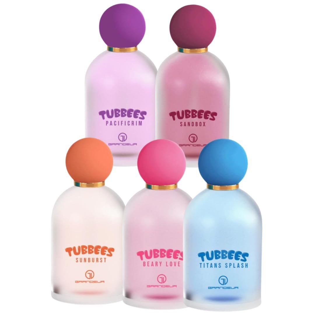 Rexis Fragrances Tubbee's for Babies and Kids Eau De Parfum Unisex - Lovely and Softly Scents 50Ml 4Oz Long Lasting Original Fragrance From Dubai (Pack of 5) Gift Set - Ezenzia